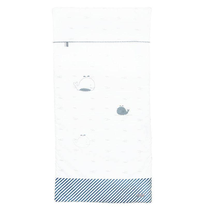 Edredon 120x60 Blue Baleine, blue baleine sauthon baby deco blanc - bleu - gris