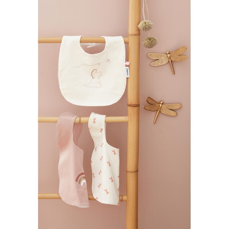 Pop Set 3 Bavoirs Jersey, popsie noukies blanc permanent