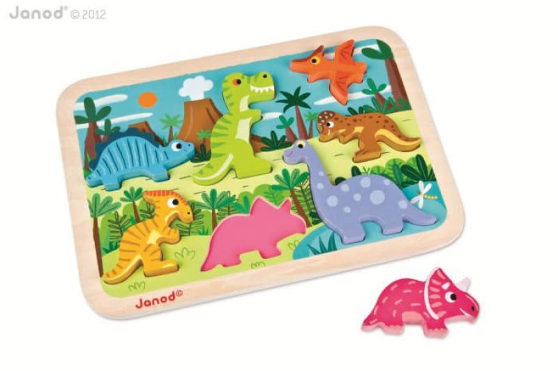 Chunky Puzzle Dinosaures, puzzles janod multicolore 30 x 2,1 x 21 collection 2013