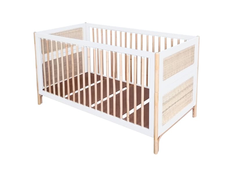 Oceania Lit/bed Cannes de Rotin 70 X 140 H86 Neige — vue 2 sur 5