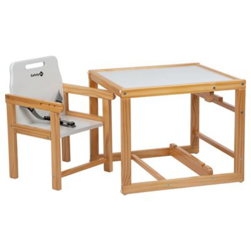 Chaise Haute 2 en 1 Cherry Natural Wood - Convertible en Bureau, safety first — vue 2 sur 2