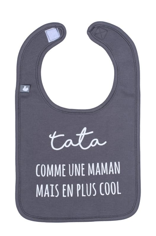 Bavoir Tata, bb&co anthracite 0-18 mois per