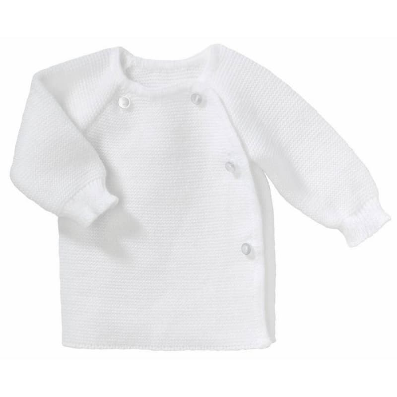Brassiere Maille Blanc Naissance, bebe9creation maille — vue 1 sur 2