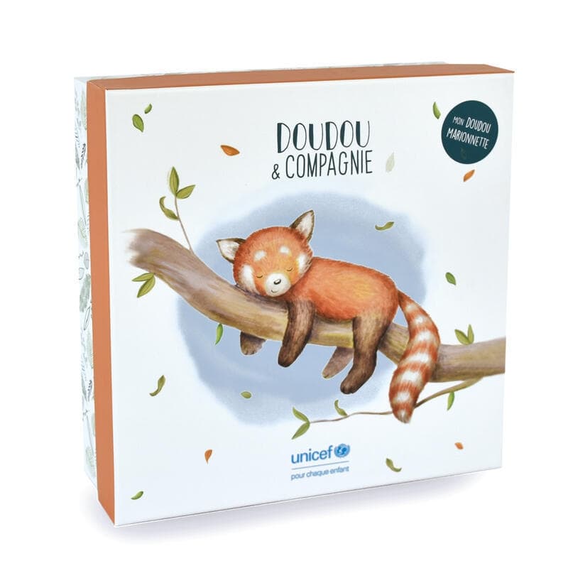 Unicef Panda Roux Marionnette, orange 25cm doudou s'engage doudou et compagnie a-24 h-24 — vue 2 sur 3