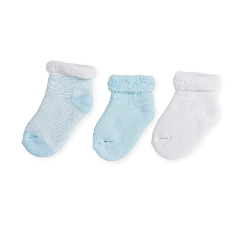 Chaussette Lot 3- Bleu - 0/3m, trois kilos sept