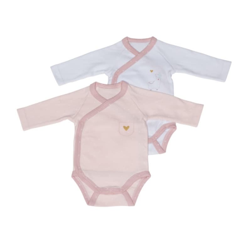 Bodies Blanc/rose Lot de 2, mila sauthon babywear 33 x 18 x 6