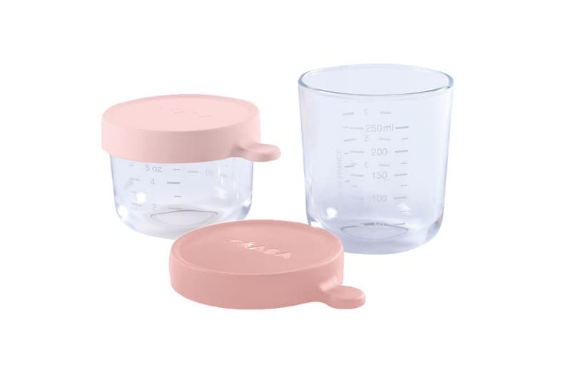 Coffret 2 Portions Verre 150 250 Ml Pink Dark Pink, beaba — vue 2 sur 2