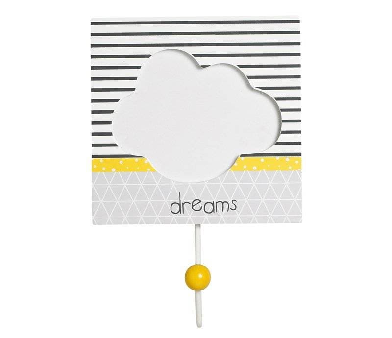 Set de 3 Pateres Babyfan, babyfan sauthon baby deco blanc/gris 12x12 cm (pho — vue 1 sur 3