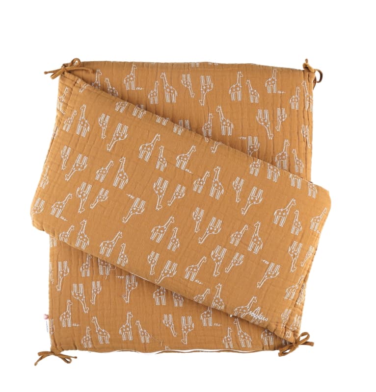 M&m21 Tour de Lit Respirant Ocre, mix_match jaune 61x35x9 permanent — vue 2 sur 4