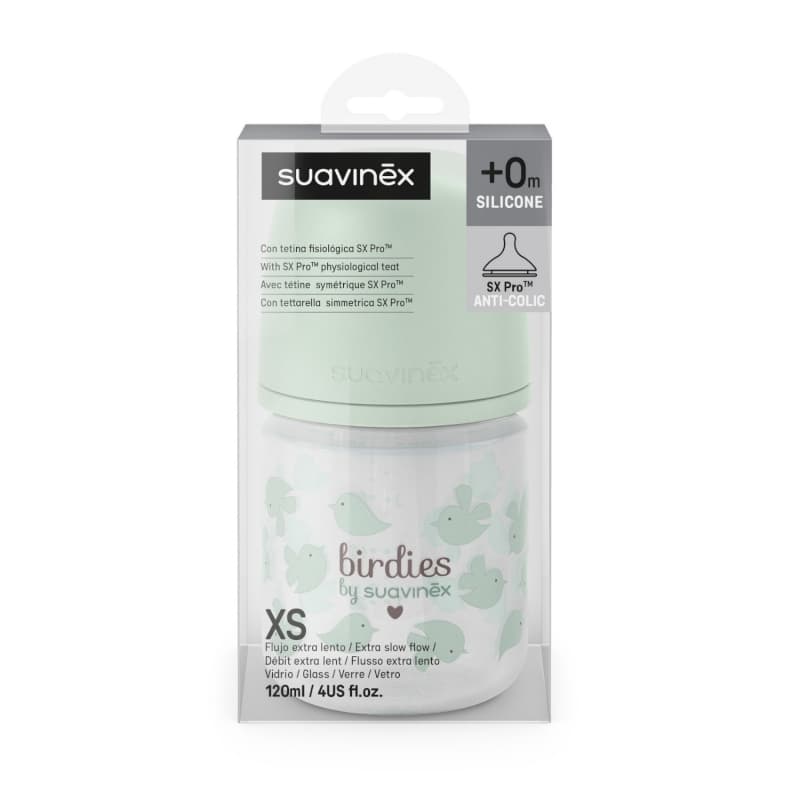 Biberon, vert 120ml birdies suavinex — vue 3 sur 4