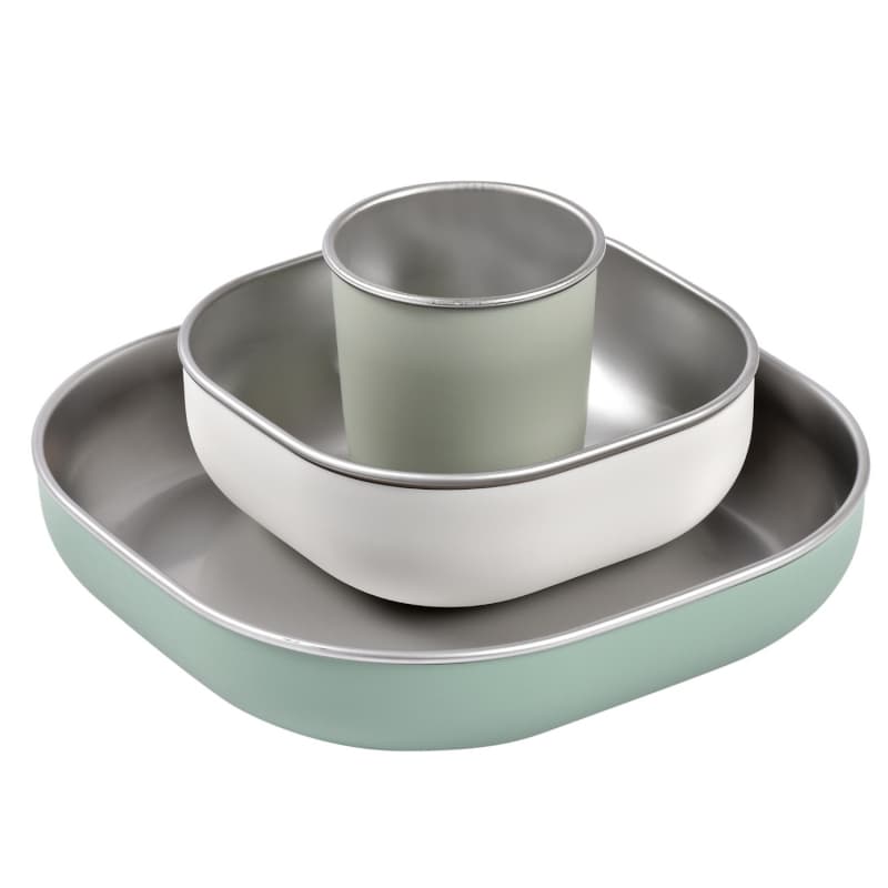 Coffret Repas Inox, sage green — vue 2 sur 2
