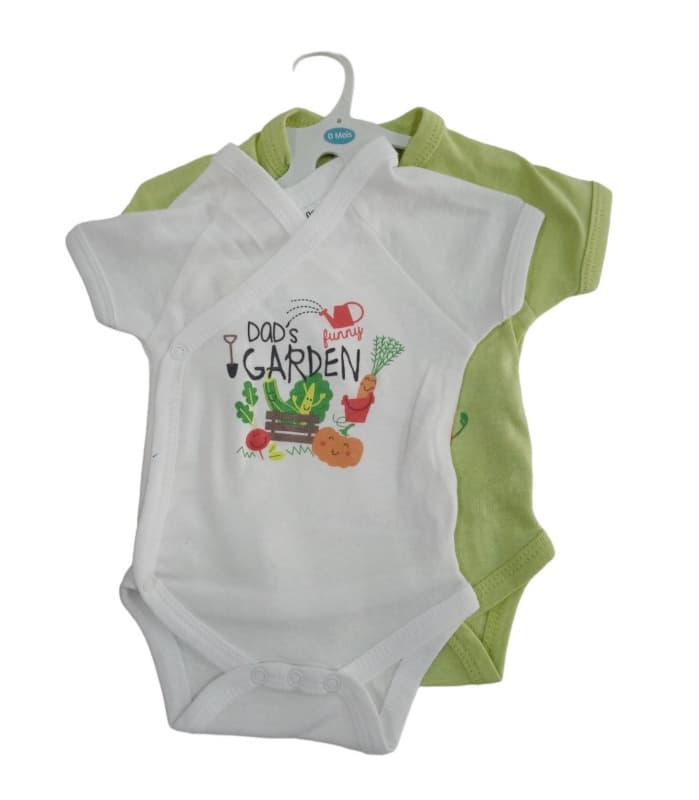 2 Bodys Naiss Croize Mc 0-3m Vert/bleu — vue 2 sur 2