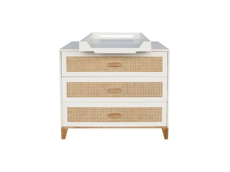 Nami Commode Cannage Rotin Neige