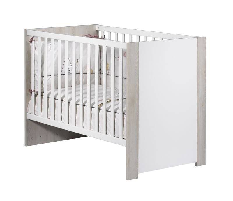 Lit Bebe Tipee, tipee sauthon easy blanc/decor hetre cendre l 124 — vue 1 sur 2