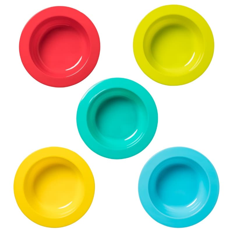 Lot de 5 Bols, 5 coloris babycalin rouge/jaune/vert/anis/bleu — vue 2 sur 2