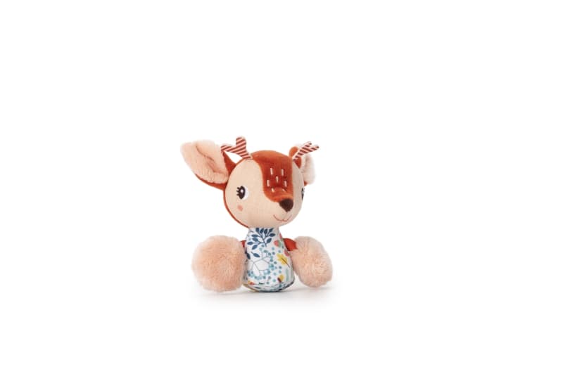 Stella Mini Hochet, je decouvre lilliputiens brun/rose a-23 h-23