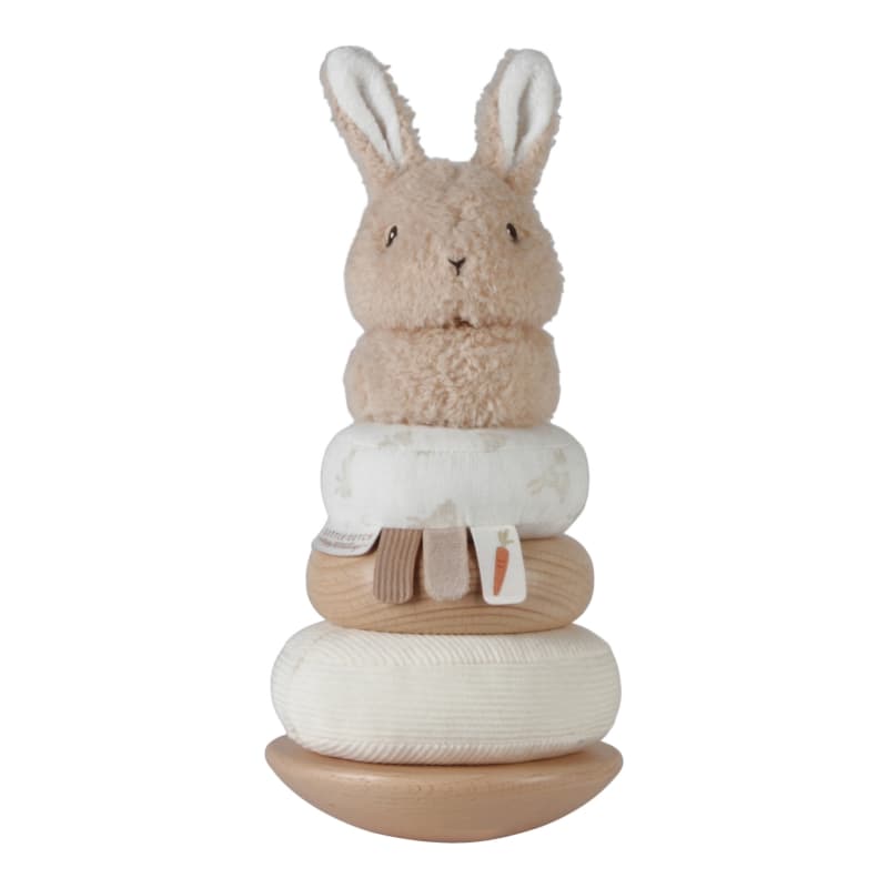 Tour Anneaux a Empiler Fsc, blanc beige 0m+ baby bunny little dutch 05-24 — vue 3 sur 4