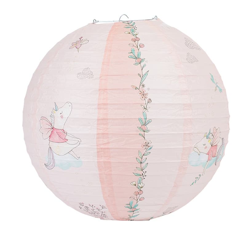 Lanterne Deco Rose, lilou & perlin textile creme et rose pale h-18