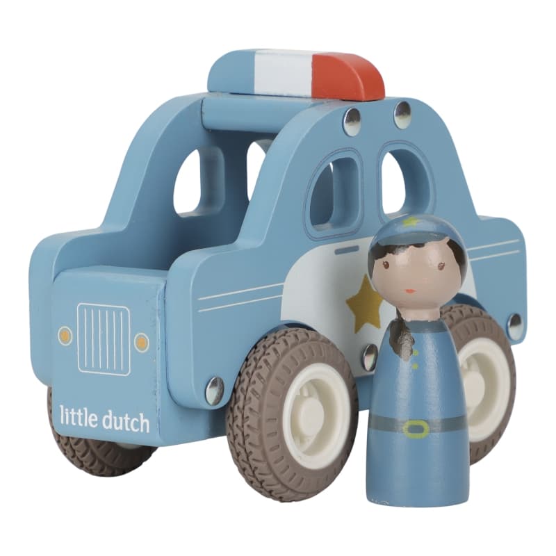 Voiture de Police en Bois Fsc, little dutch — vue 2 sur 6