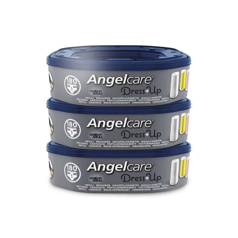 Lot de 3 Recharges Octogonales Poubelle Dress Up, - angelcare 04-18- - angelcare 04-18-
