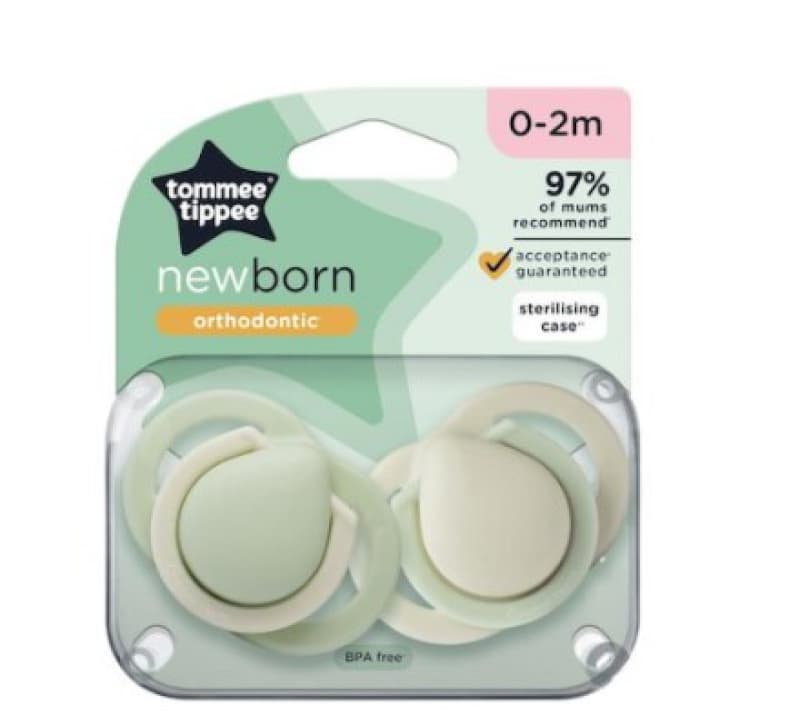 Sucettes Nouveau-nes 0-2 M X 2 Col. Mat, tommee tippee — vue 1 sur 3