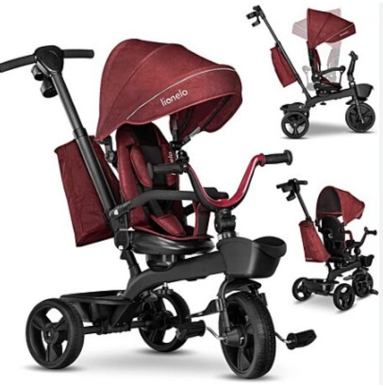 Tricycle Lionelo Kori Burgundy — vue 2 sur 2