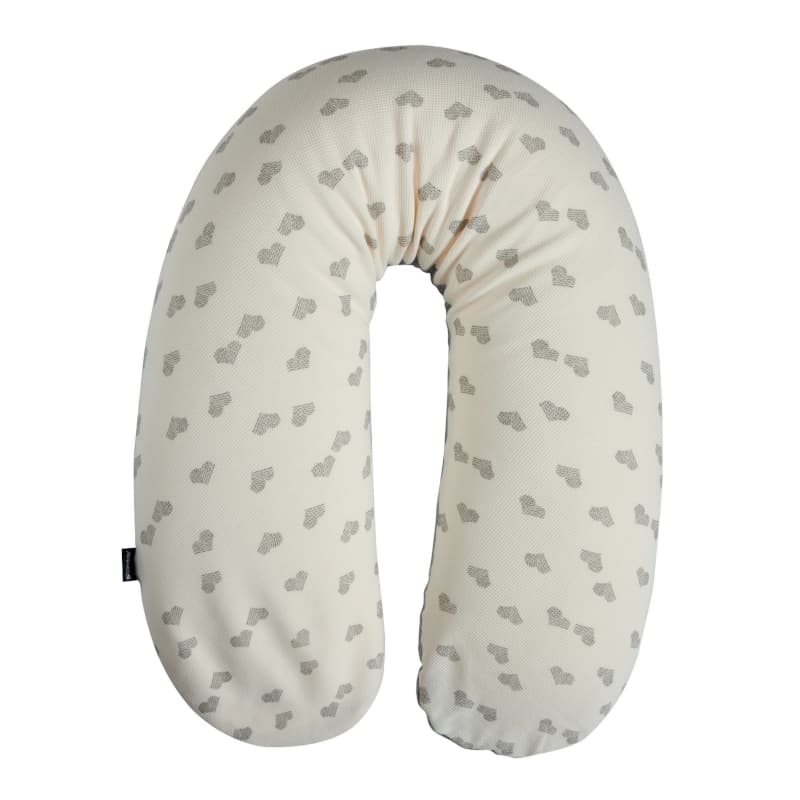 Coussin Maternite Jersey, cœurs/gris candide pe24 / ah24 — vue 2 sur 5