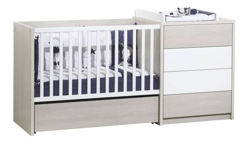 Tiroir sur Roulettes pour Lit Combine Evolutif N, newopale sauthon easy decor frene sable l 118 h 28 — vue 2 sur 2