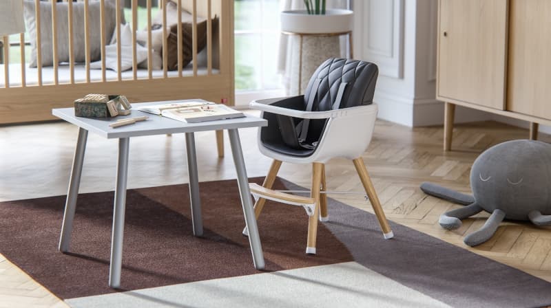 Chaise Haute Scandy Xx Gris Fonce, scandy gris foncé — vue 3 sur 3