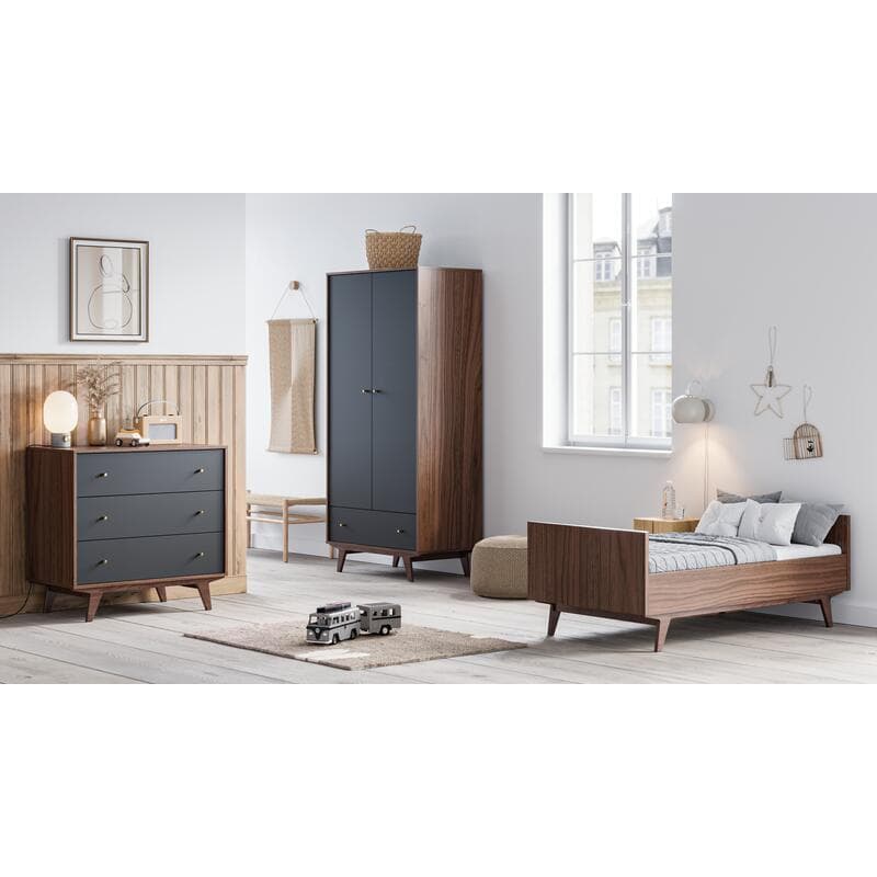 Commode Mid Noir/noix, mid 90x50x85 — vue 1 sur 5