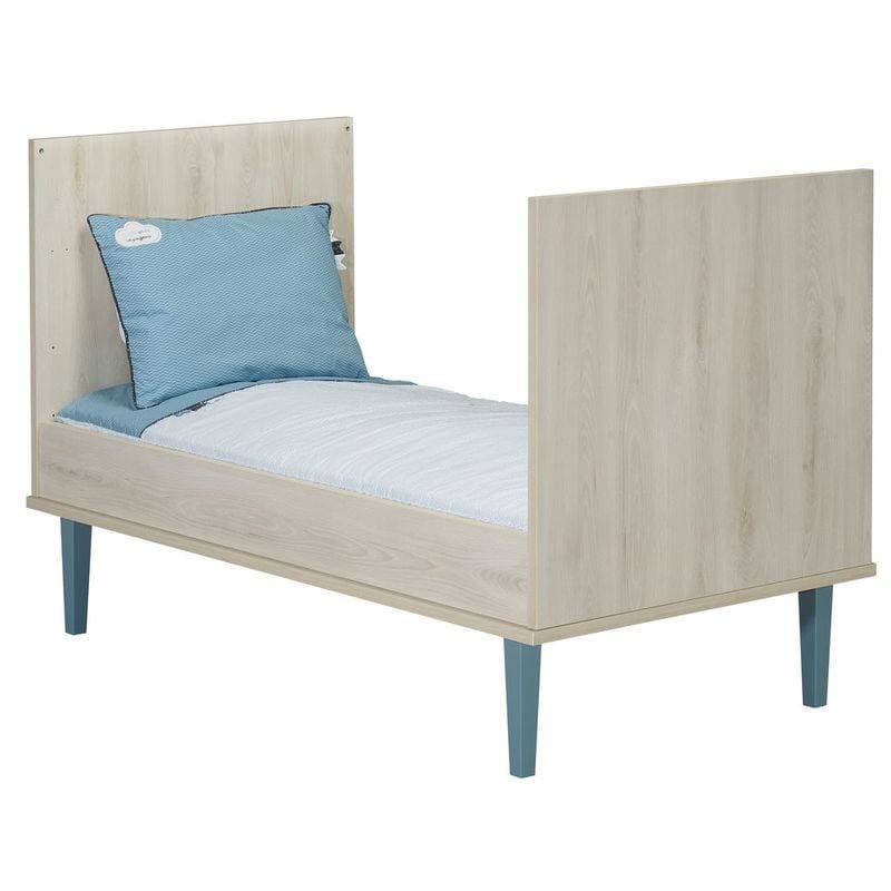 Little Big Bed 140x70 Opaline Bleu, opaline sauthon selection hetre cendre - beige fic — vue 3 sur 4