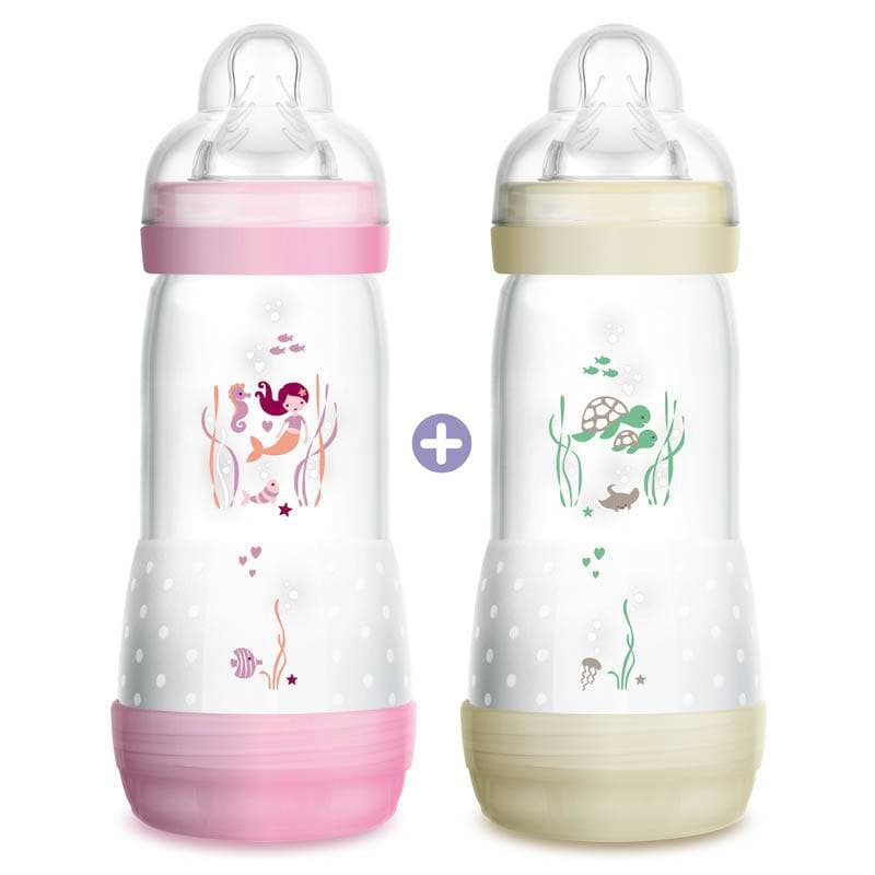 Mam Biberon Easy Start Anti-colique - 320ml - T@, rose et blanc