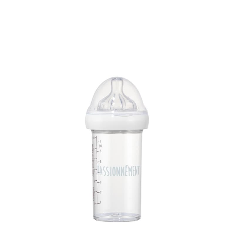 210ml Passionnement, le biberon français transparent 8,5x8,5x24 per — vue 1 sur 2