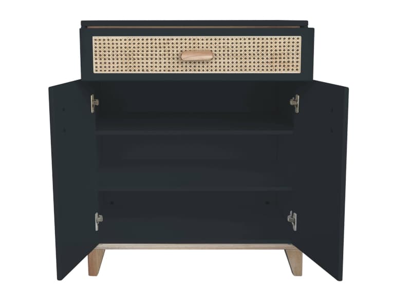Nami Petite Commode Cannage Rotin Onyx, théo 750 x 520 x 900 — vue 2 sur 3