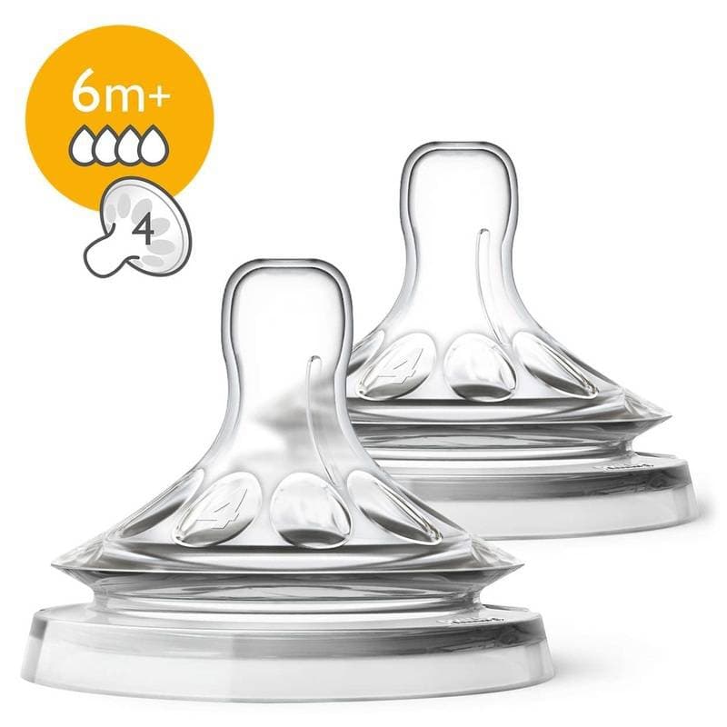 Scf044/27 2 Tetines Natural 6m+ 4 Trous, philips avent 6 x 6 x 13,5 — vue 2 sur 2