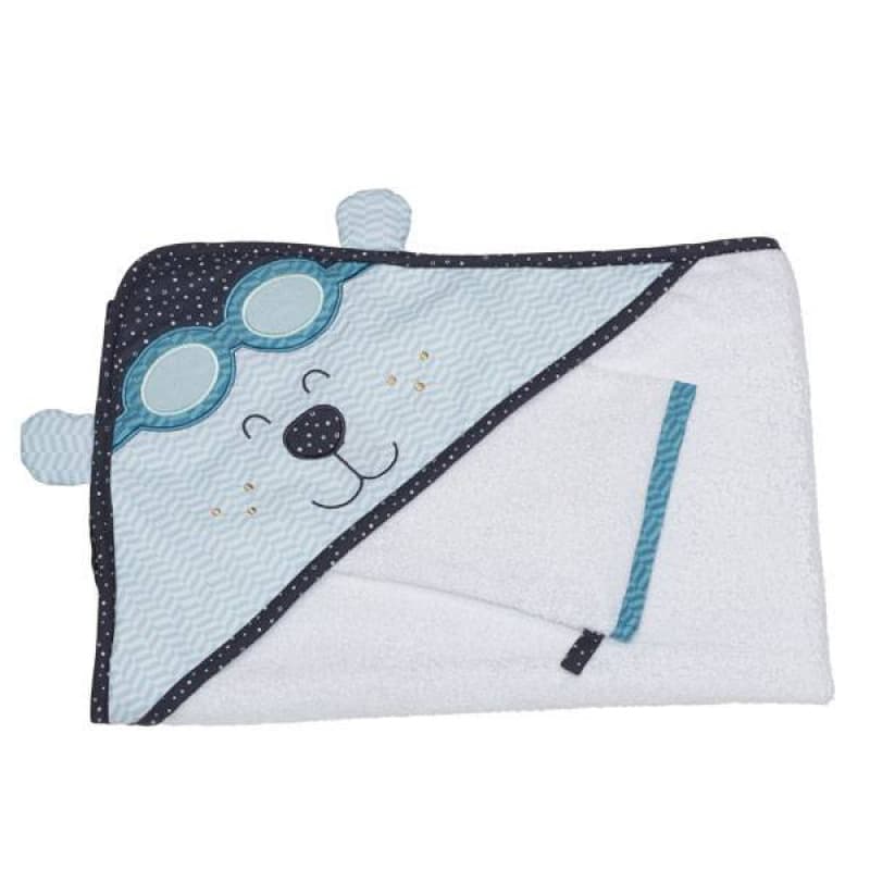 Cape de Bain Plus Gant New, lazare sauthon baby deco 75 x 75 x 1 — vue 2 sur 3