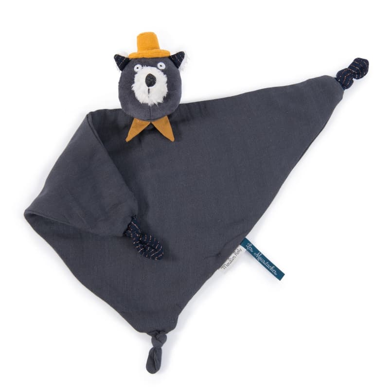 Doudou Lange Chat Gris Fonce Alphonse les Moustaches, les moustaches 2021 — vue 2 sur 2