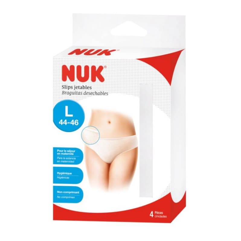 4 Slips Jetables Taille L, nuk blanc l per — vue 1 sur 2