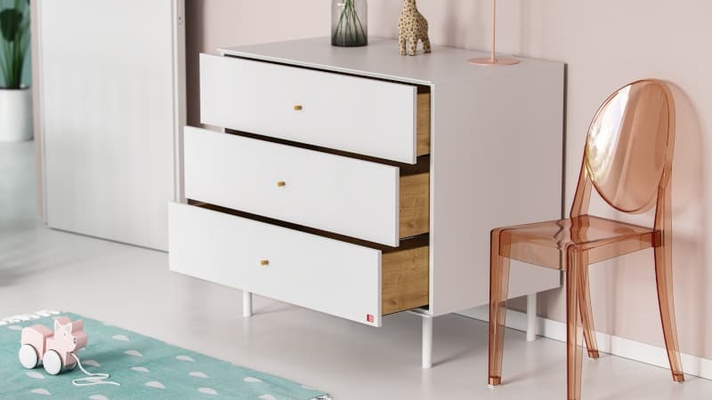 Commode Cute Blanc, 100x84,1x55,4 blanc cute