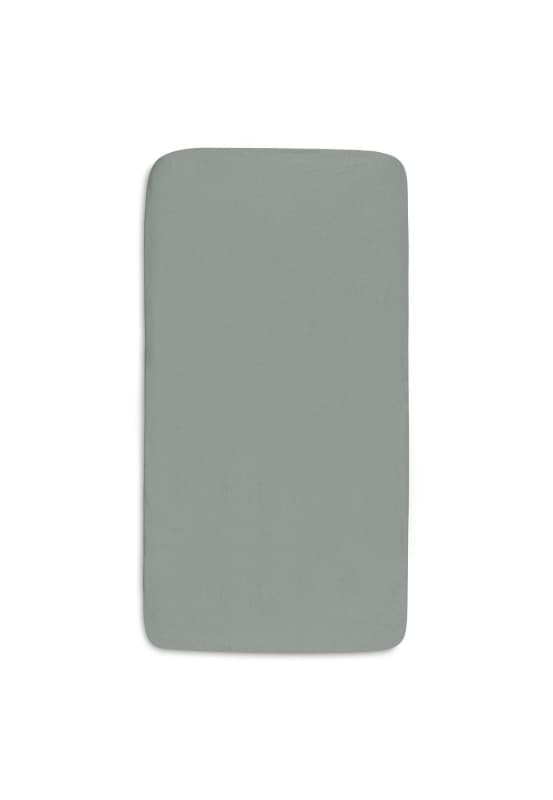Drap-housse Jersey X2, sea green ivory 40/50x80/90cm basics jollein — vue 2 sur 3