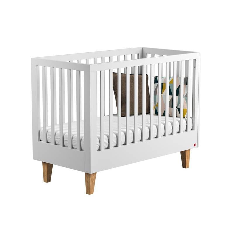 Lit Bebe 60x120 Lounge Blanc, 124,5x65x97 blanc/bois