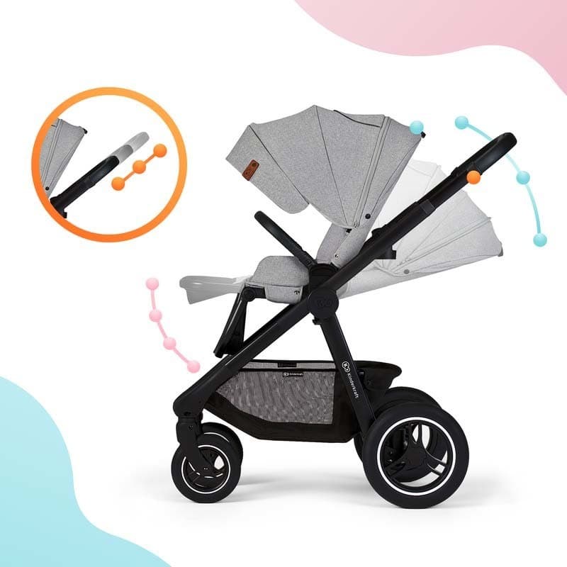 Poussette Kinderkraft Everyday 2 en 1 Light Grey — vue 5 sur 5