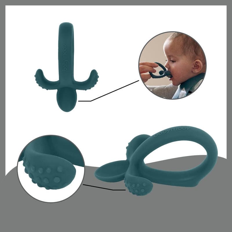 Kit First'isy Chien (bol + Cuillere + Bavoir en Silicone), babymoov france vert — vue 5 sur 5