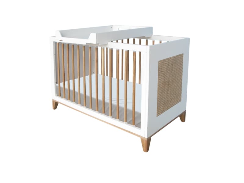Nami Lit/bed Cannage Rotin 60 X 120 Neige