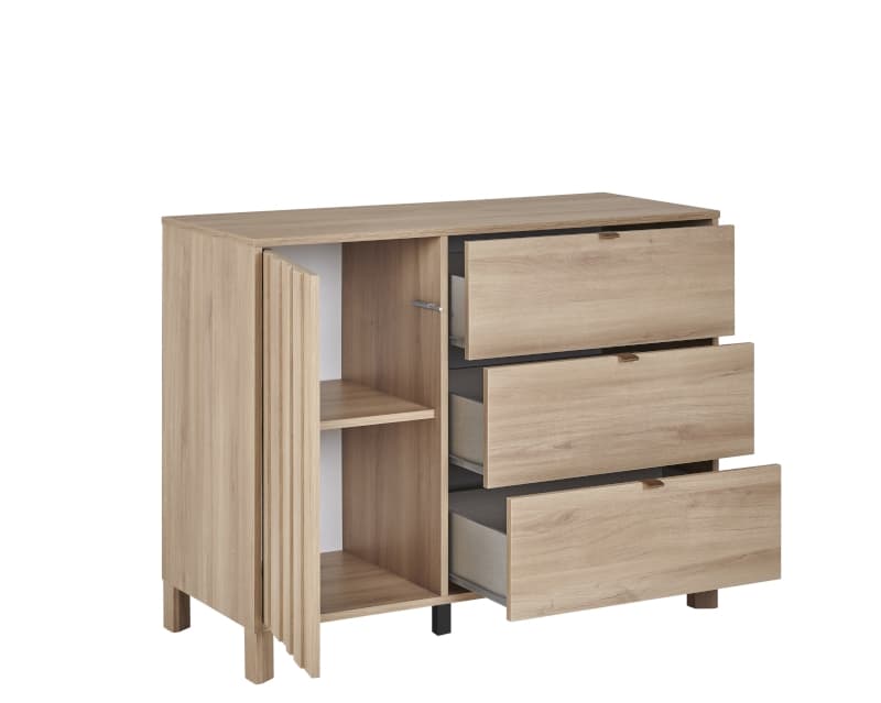 Commode 1 Porte 3 Tiroirs, calypso 24/10 — vue 3 sur 5