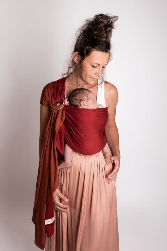 La Petite Echarpe sans Noeud, love radius fauve/rouge bourgogne — vue 1 sur 2