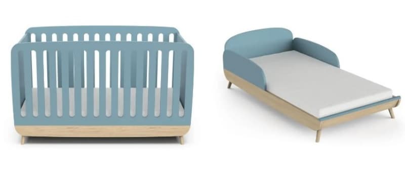 Firmiana Duo Bleu Lit Evolutif 70*140 +commode+plan a Langer — vue 1 sur 3