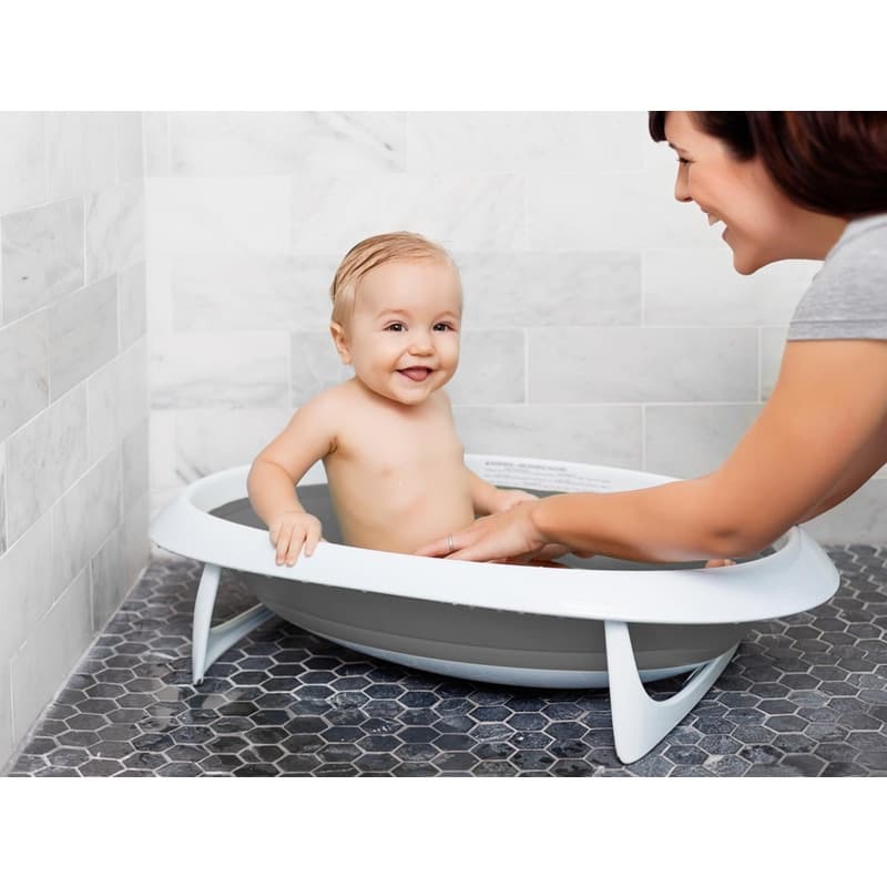 Naked Baignoire Pliable 2 Positions Gris Blanc, boon gris et blanc — vue 2 sur 5