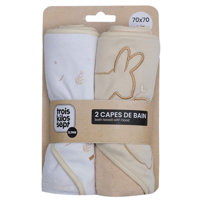 Capes de Bain Lapin + Aop X2