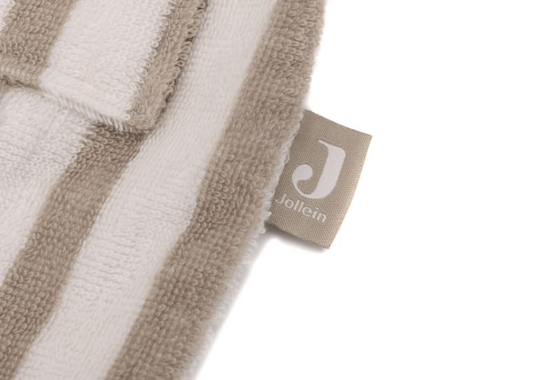 Peignoir Eponge Stripe Gots, olive green 1-2a basics e-24 — vue 5 sur 5